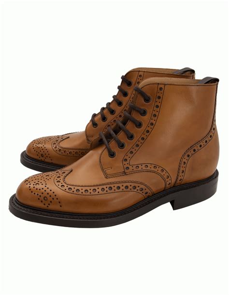 Barker Barker Harrison Dainite Boot - Cedar - Barker from Fields Menswear UK