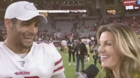 VIDEO: Jimmy Garoppolo Boldly Flirts With Erin Andrews in Interview After 49ers Improve to 8-0