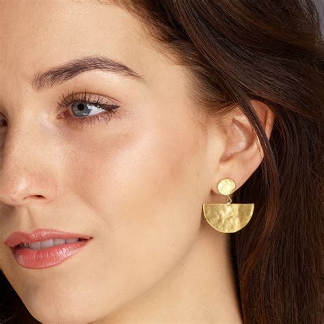 Semi Circle Statement Drop Earrings By Yvonne Henderson Jewellery