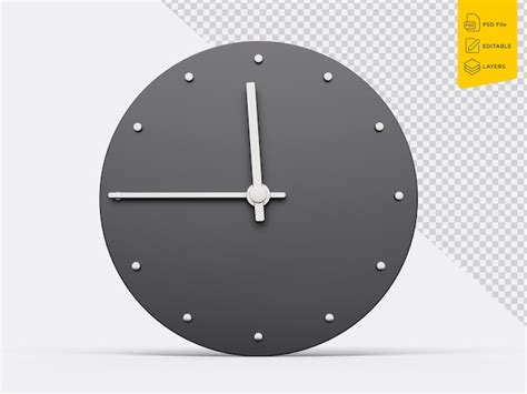 Premium PSD | Simple Clock 1145 Eleven Forty Five O39Clock Quarter To ...