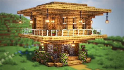 Minecraft: Wooden Survival Block House Tutorial - YouTube