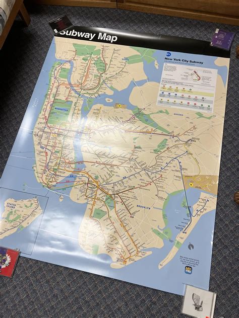 Officially the proud owner of an authentic subway platform map! Just ...