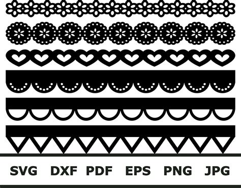 Lace Border SVG, PDF Border Edges (Instant Download) - Etsy