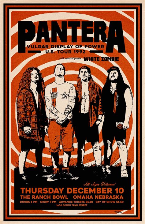 Pantera 1992 Tour Poster - Etsy