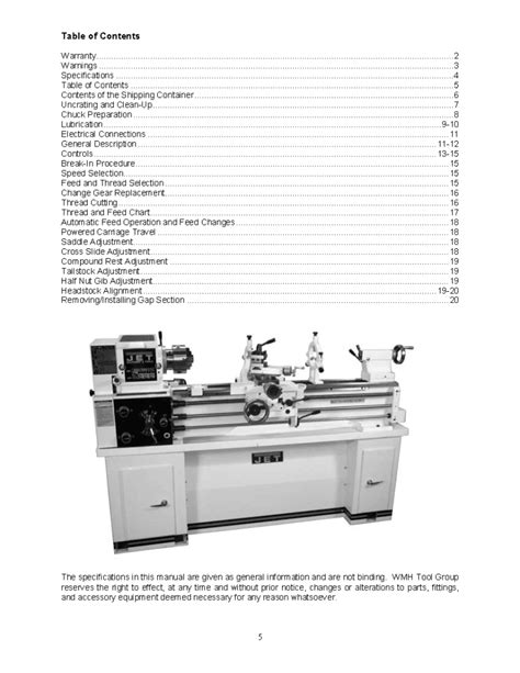 JET BDB-1340A Metal Lathe 321360A Owner's Manual | Ozark Tool Manuals & Books