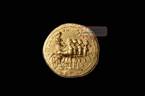 Rare Ancient Greek Gold Stater Coin From Kyrene - 322 Bc