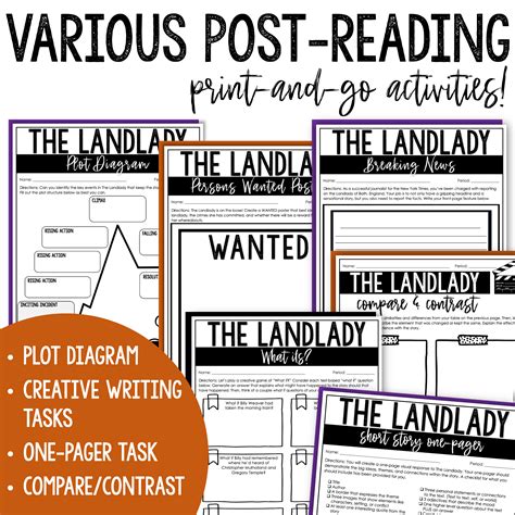 The Landlady by Roald Dahl Activities & Worksheets