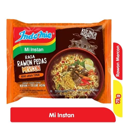 Jual Indomie kuah Rawon Pedas Mercon khas Jawa Timur 75g per bungkus | Shopee Indonesia