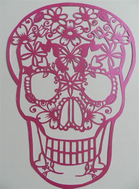 Pin by Gladys Bagley on Papercuts | Skull coloring pages, Sugar skull art, Skull decal