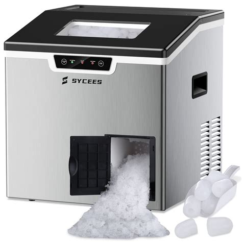 Sycees 44Lbs/24H Ice Maker Shaver, 2-in-1 Ice Machine, Portable ...