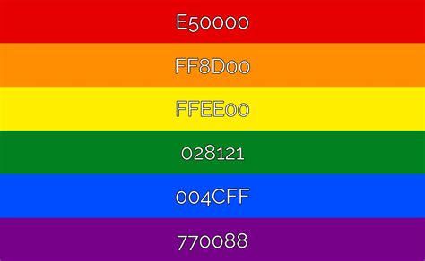 Rainbow Color Chart