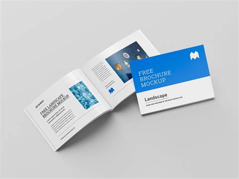 Free Binding Landscape Brochure Mockup