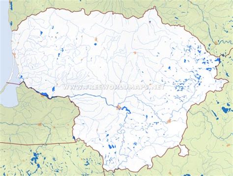 Lithuania Physical Map