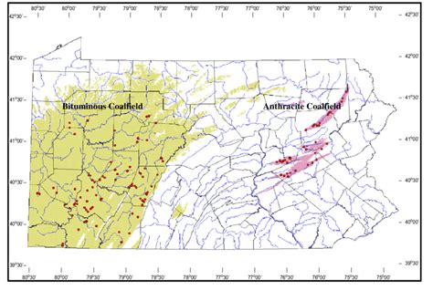 Pennsylvania Coal Mines Map - Living Room Design 2020