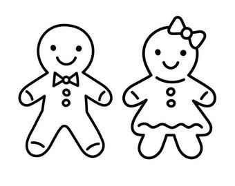 Gingerbread Boy Outline