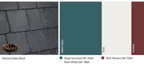 Exterior Color Scheme - Slate Black - DaVinci Slate Roof