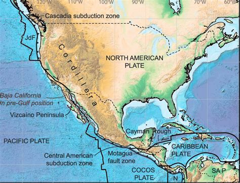 Tectonic map of the North American Cordillera, including the North ...