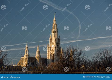 Vienna City Hall. Neo-gothic Building Editorial Photography - Image of ...