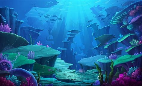 花瓣网-海底 | Environment concept art, Underwater art, Mermaid photography