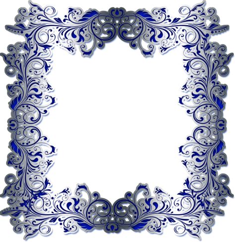 Silver And Blue Frame Border Free Stock Photo - Public Domain Pictures