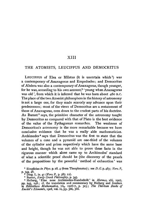 THE ATOMISTS, LEUCIPPUS AND DEMOCRITUS (CHAPTER XIII) - Aristarchus of ...