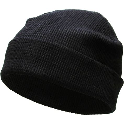 Black Thermal Cotton Beanie Skull Cap Winter Ski Hat Cuffed Solid Warm - Walmart.com - Walmart.com