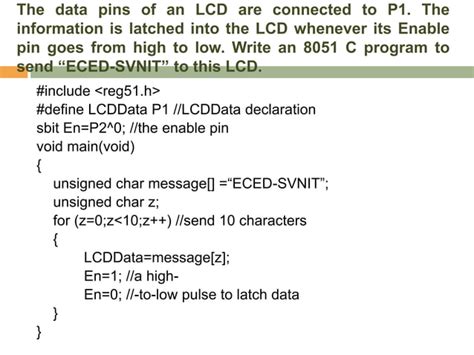 Intel 8051 Programming in C | PPT