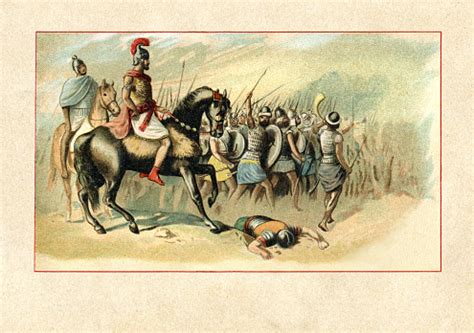 Hannibal In The Battle Of Cannae 216 Bc Stock Illustration - Download Image Now - iStock