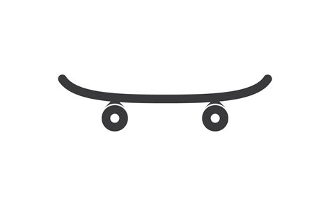 Skateboard logo icon isolated on white background