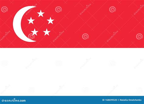 Singapore Flag Vector, Official Colors and Proportion Stock ...