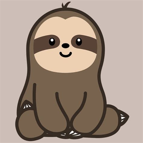 Cute Sloth | Cute baby sloths, Cute cartoon drawings, Cute animal drawings