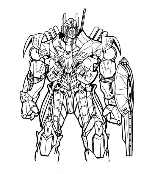 Optimus Prime Para Colorear