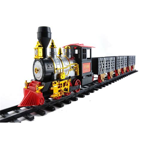 20pc Black and Red Battery Operated Classic Train Set 12" - Walmart.com - Walmart.com