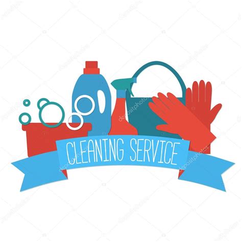 Flat design logo for cleaning service. — Stock Vector © Ciripasca #86354206