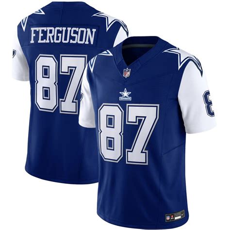 Jake Ferguson Dallas Cowboys Throwback Navy Jersey - All Stitched - Nebgift