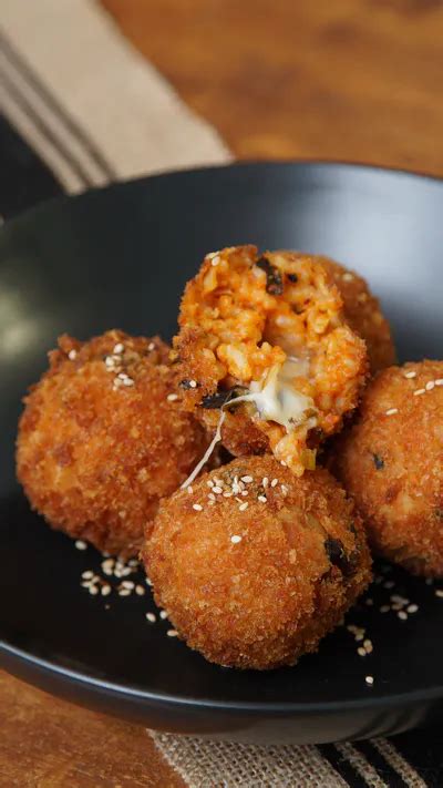 Fried Kimchi Rice Balls | Recipe | Kimchi fried rice, Kimchi rice, Rice balls