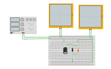 Circuit design clamper circuit - Tinkercad