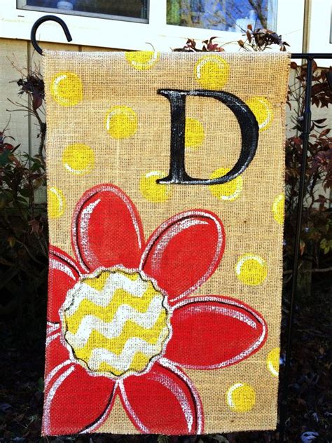 1000+ images about DIY - Garden Flags on Pinterest | Initials, Burlap bows and Polka dots