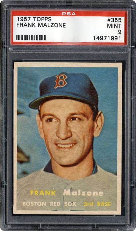 Auction Prices Realized Baseball Cards 1957 TOPPS Frank Malzone Summary