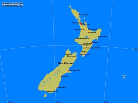 New Zealand Political Map - A Learning Family