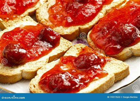 Bread and Jam stock image. Image of fruit, crispbread - 19317623