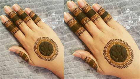 Super easy gol tikki Eid 2019 mehndi design//hand henna designs step by step - YouTube