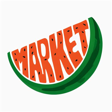 Playful Watermelon Market Logo Design - Playground