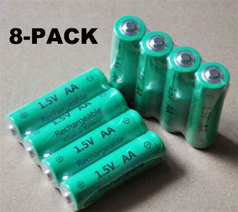 8pcs Pack 3000mAh 1.5v AA rechargeable alkaline battery cell,Zn Mn ...