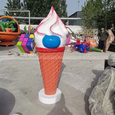 Large Ice Cream Cone Statue