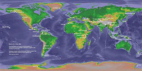 Mountains Of The World Map - Map