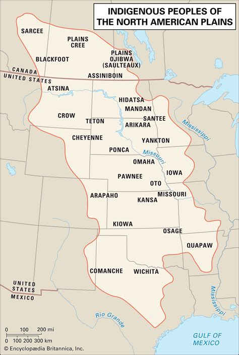 Great Plains Tribes Map