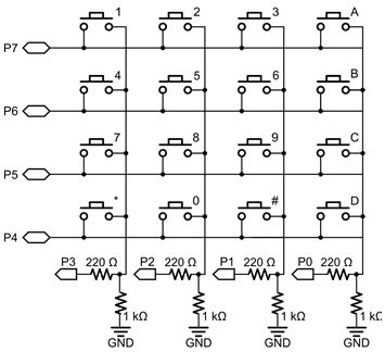 Read a 4x4 Matrix Keypad | LEARN.PARALLAX.COM