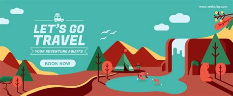 Explore the World with Vibrant Minimalist Web Banners