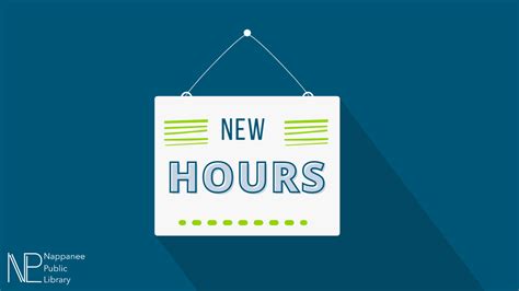 New Hours Beginning January 1, 2022 - Nappanee Library